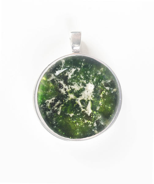 Scattered Glass Aventurine Green Memorial Series Pendant